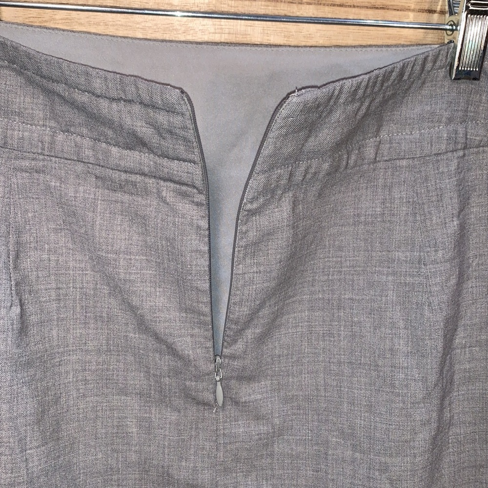 Banana Republic Lined Gray Midi Skirt Zipper Size 8 - Picture 4 of 8